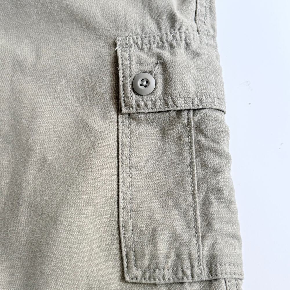 Levis Cargo Pants Misses Size 10 Olive Green Cropped Ankle Casual Relaxed - Picture 6 of 9